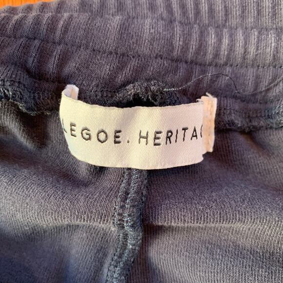 Legoe Heritage Cotton Fitted Sweatpants | Navy Blue | 0 - US 4/SMALL - Picture 9 of 10